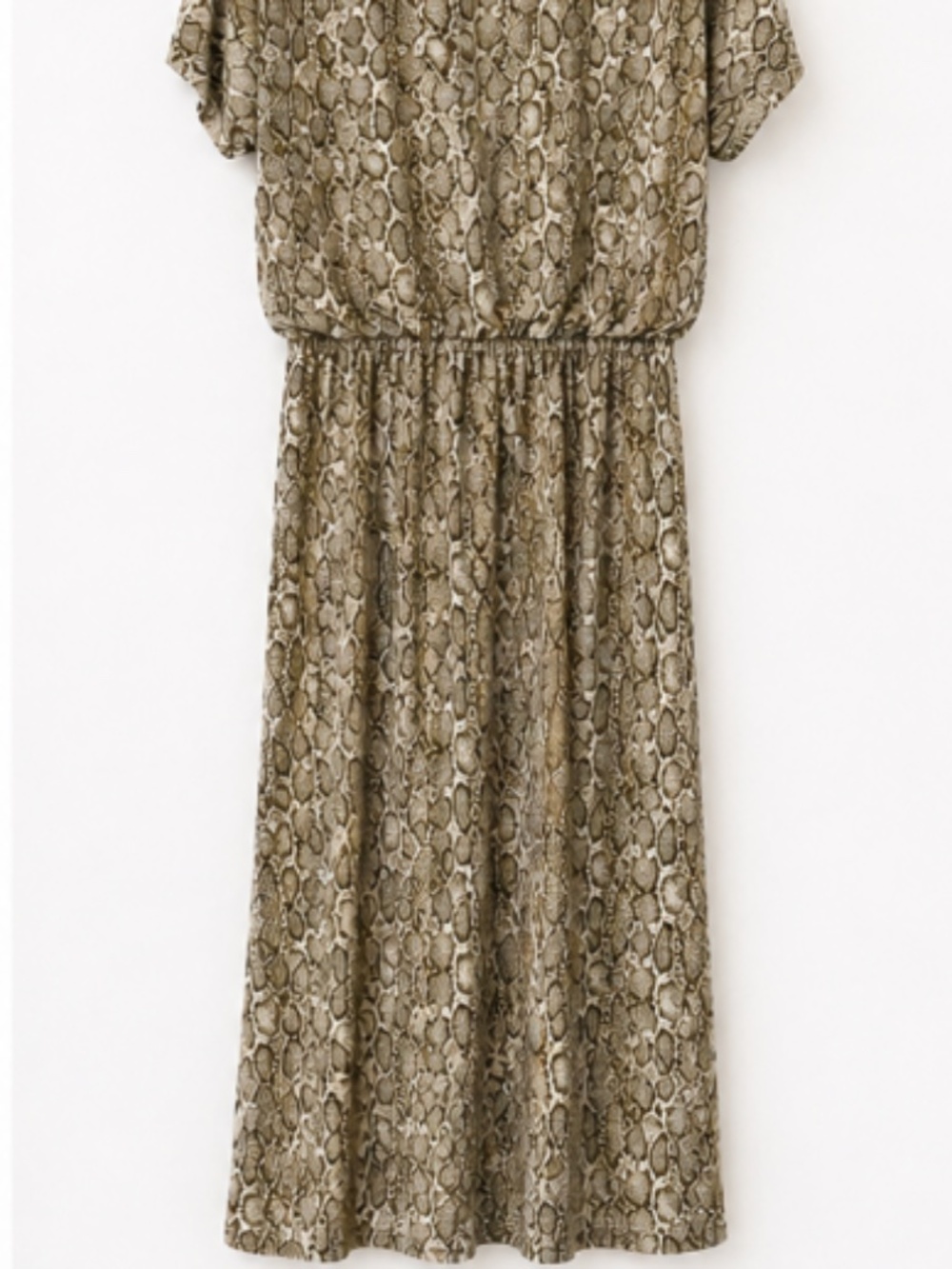 Snake print maxi short sleeve dress - Picture 4 of 4
